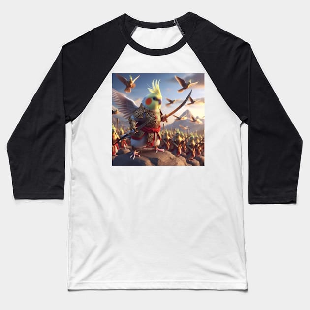 Cockatiel calopsitte warrior  guerrier Baseball T-Shirt by T-Shirts Univers 